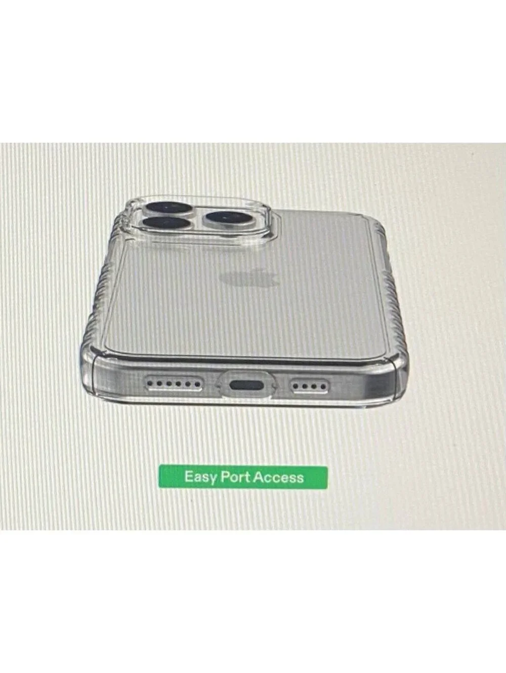 Onn Protective Gel Case for iPhone 16 Pro Max Clear
